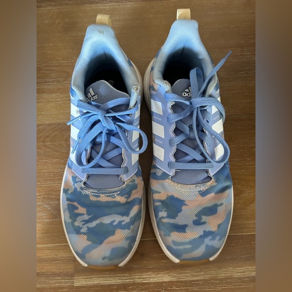 Adidas Kids Sneakers in Blue and Tan Camo - Picture 1 of 7